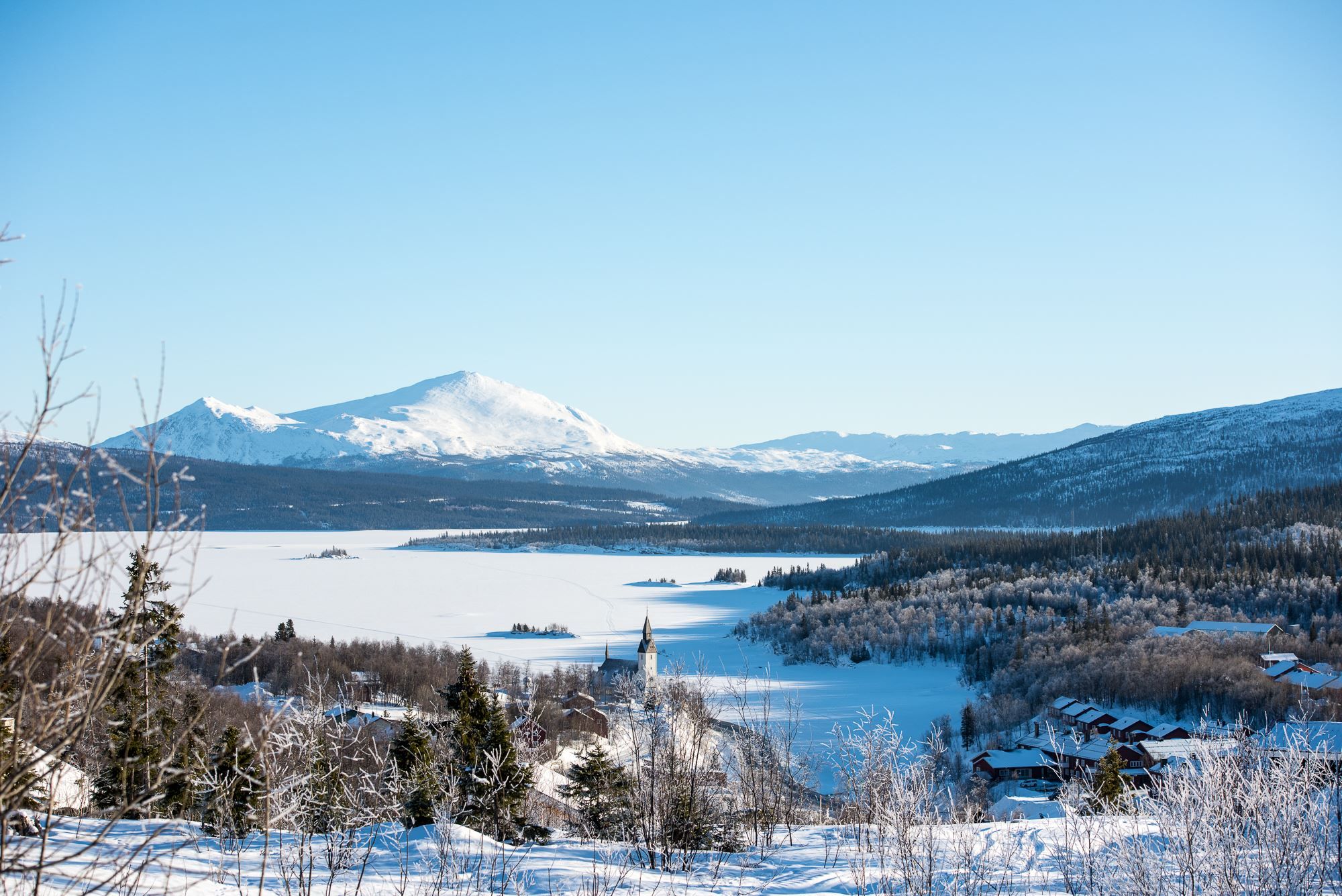 Ryfjället och sjön Gäutan i Tärnaby