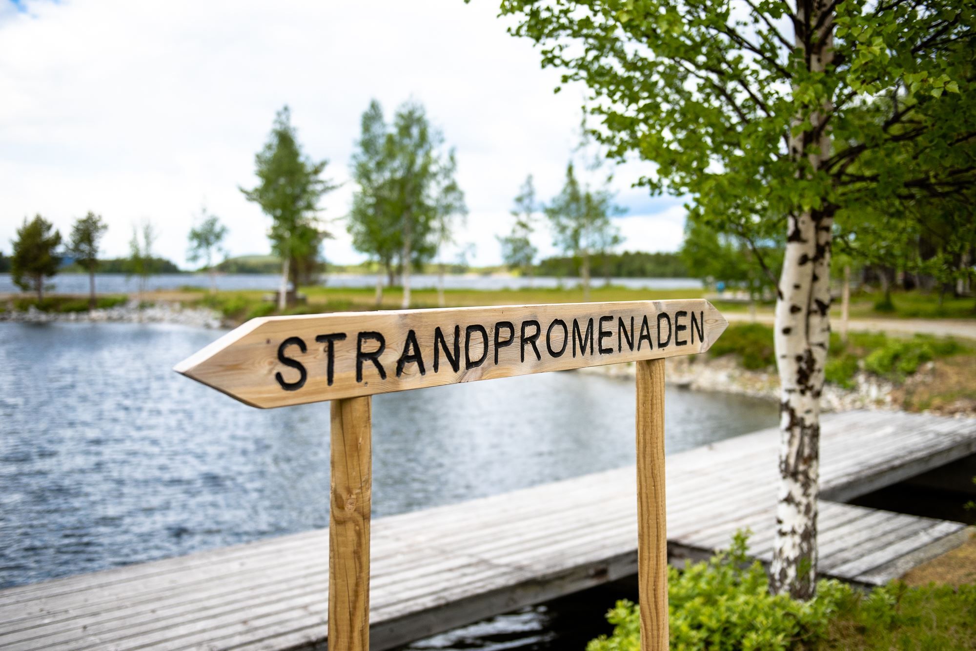 Strandpromenaden i Storuman