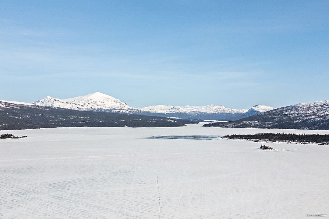 Ryfjället och sjön Gäutan i Tärnaby