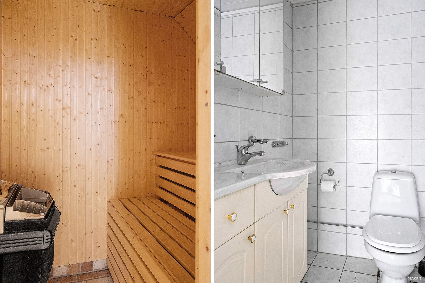 Bastu och wc nere