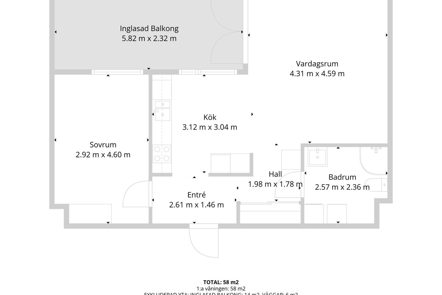 2D Floor Plan for 35b Västra Sundskogsvägen