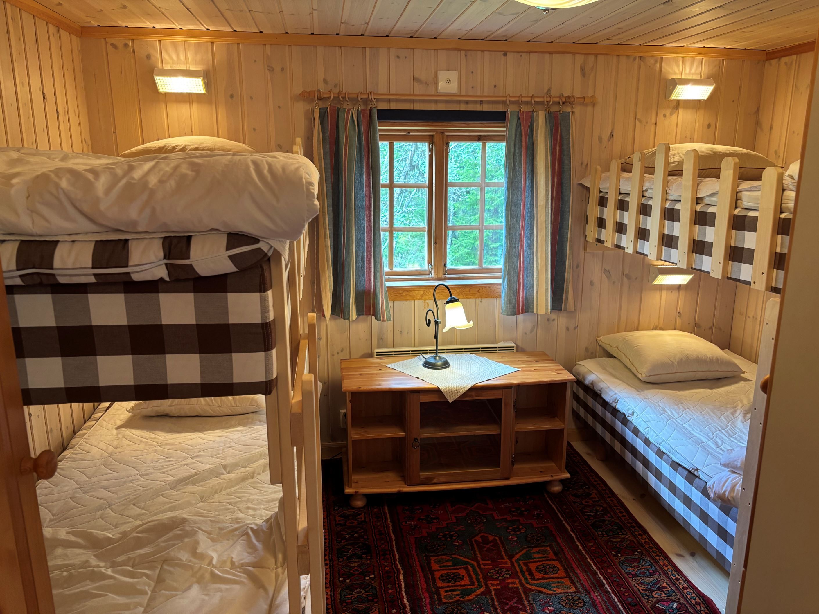Sovrum 3 med våningssängar och två garderober