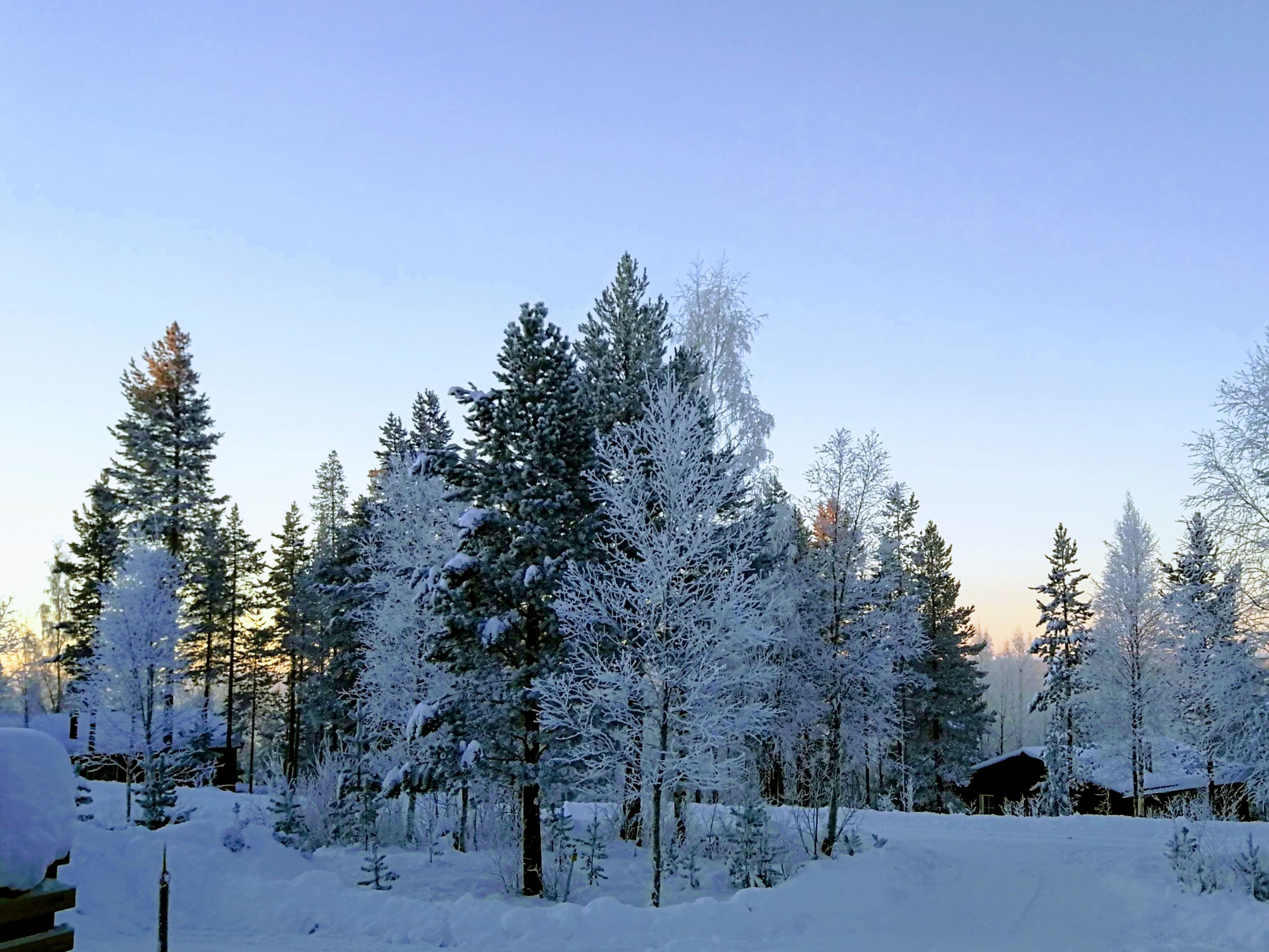 Utsikt från huset vintertid