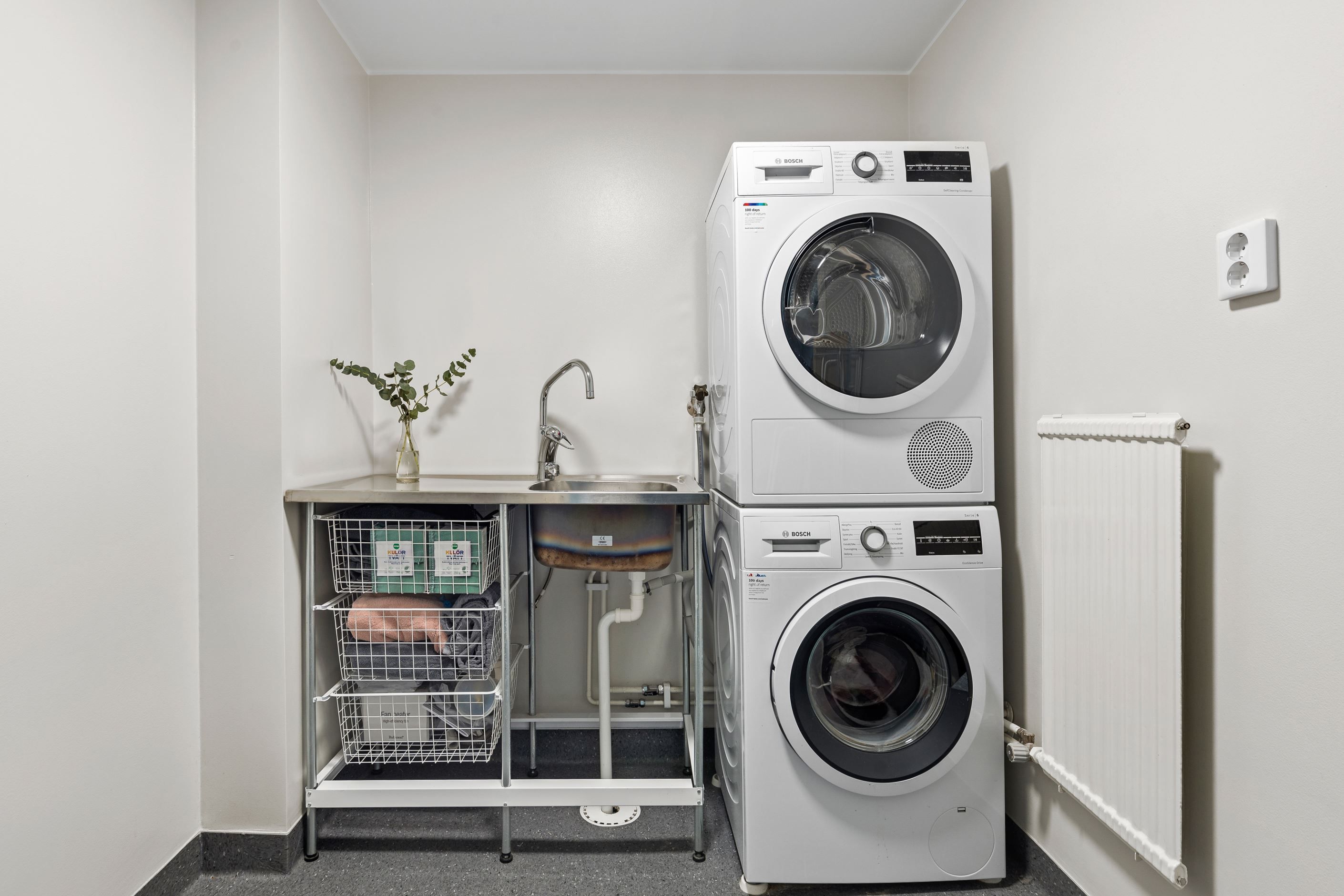 Nyrenoverad tvättstuga