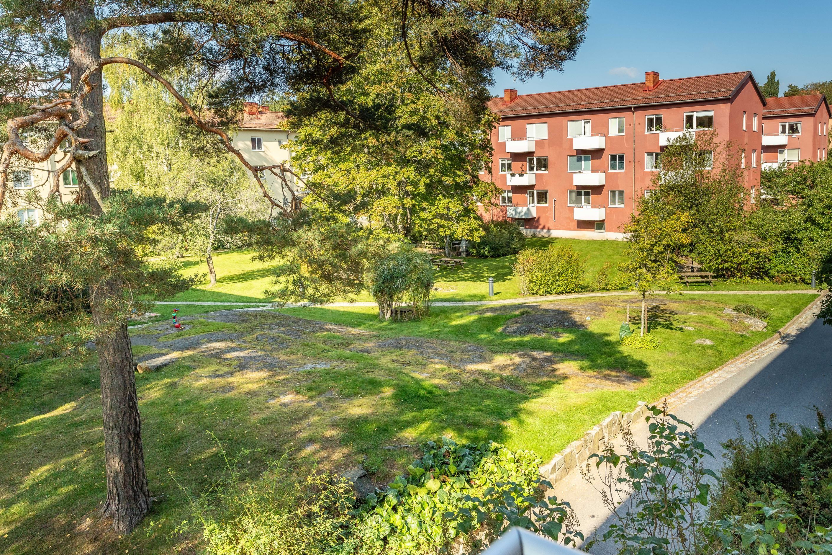 Utsikten över innergård