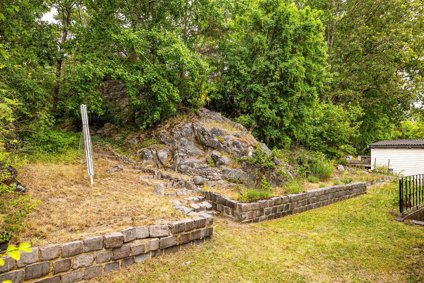 Trädgård mit allmänning