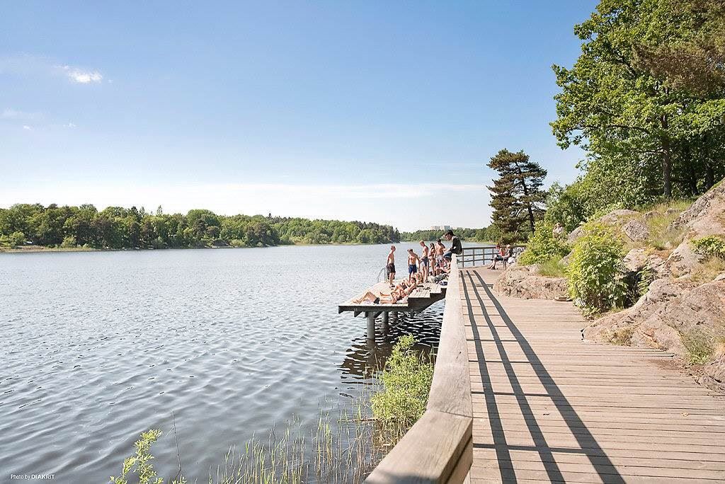 Lågupplöst Strandpromenad vid Magelungen