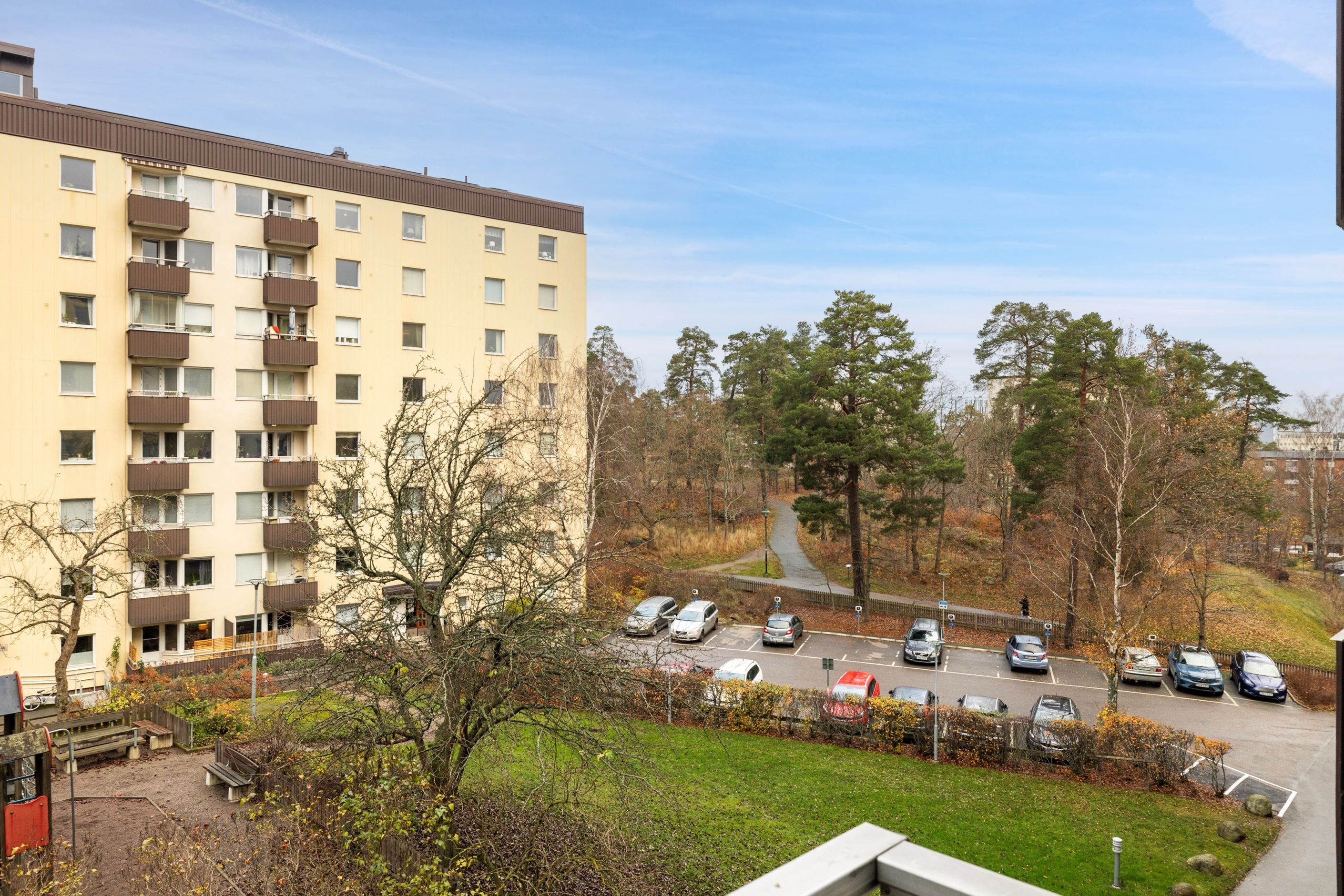 Utsikt mot innergård