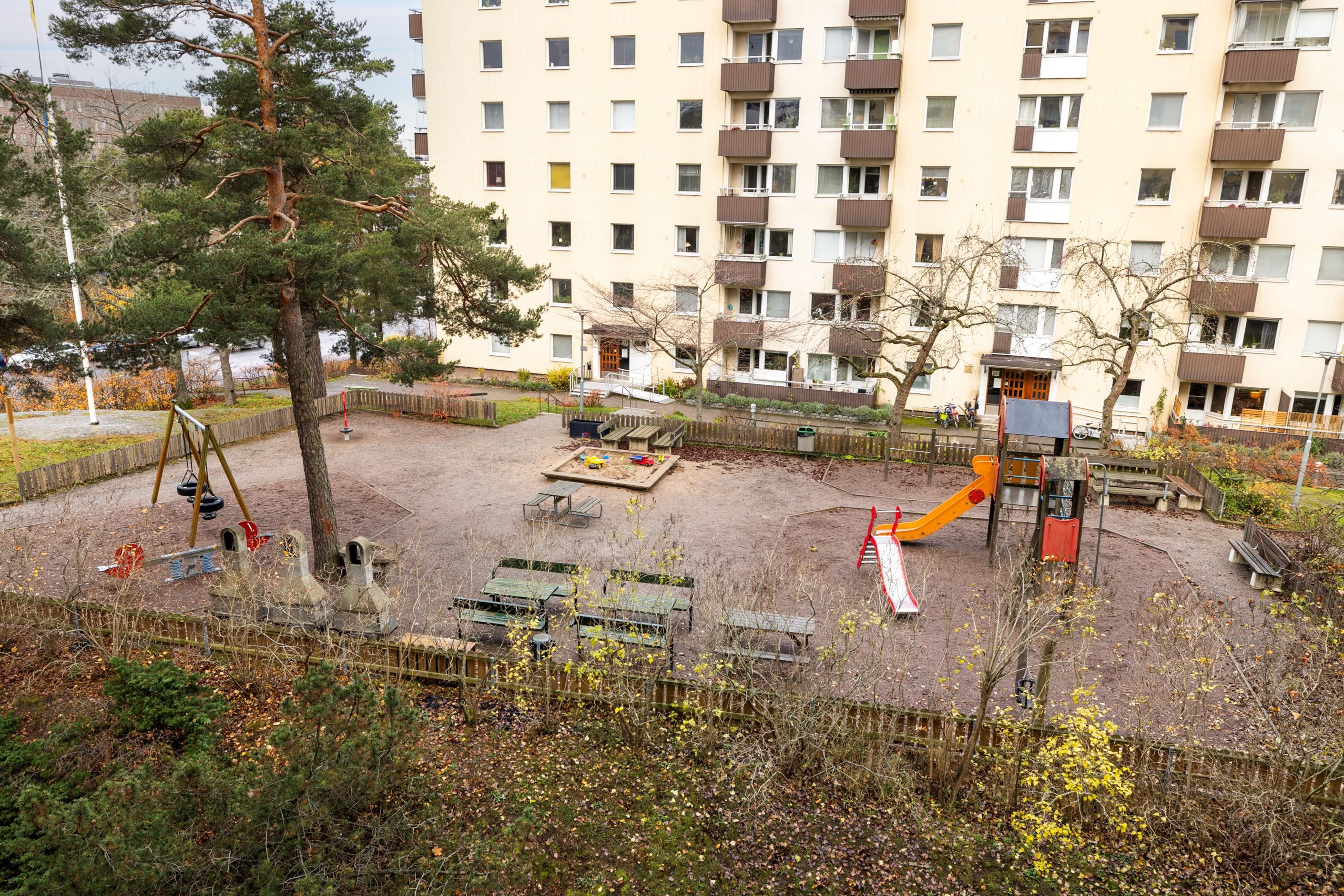 Utsikt mot innergård