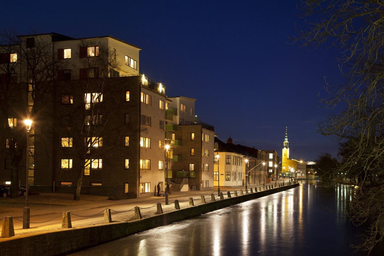 Trevligt område även kvällstid.