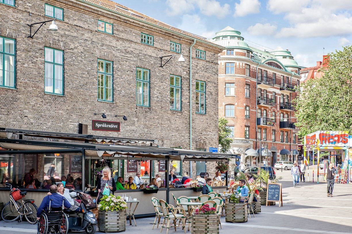 Esperantoplatsen med Kungsgatan ligger precis nedanför