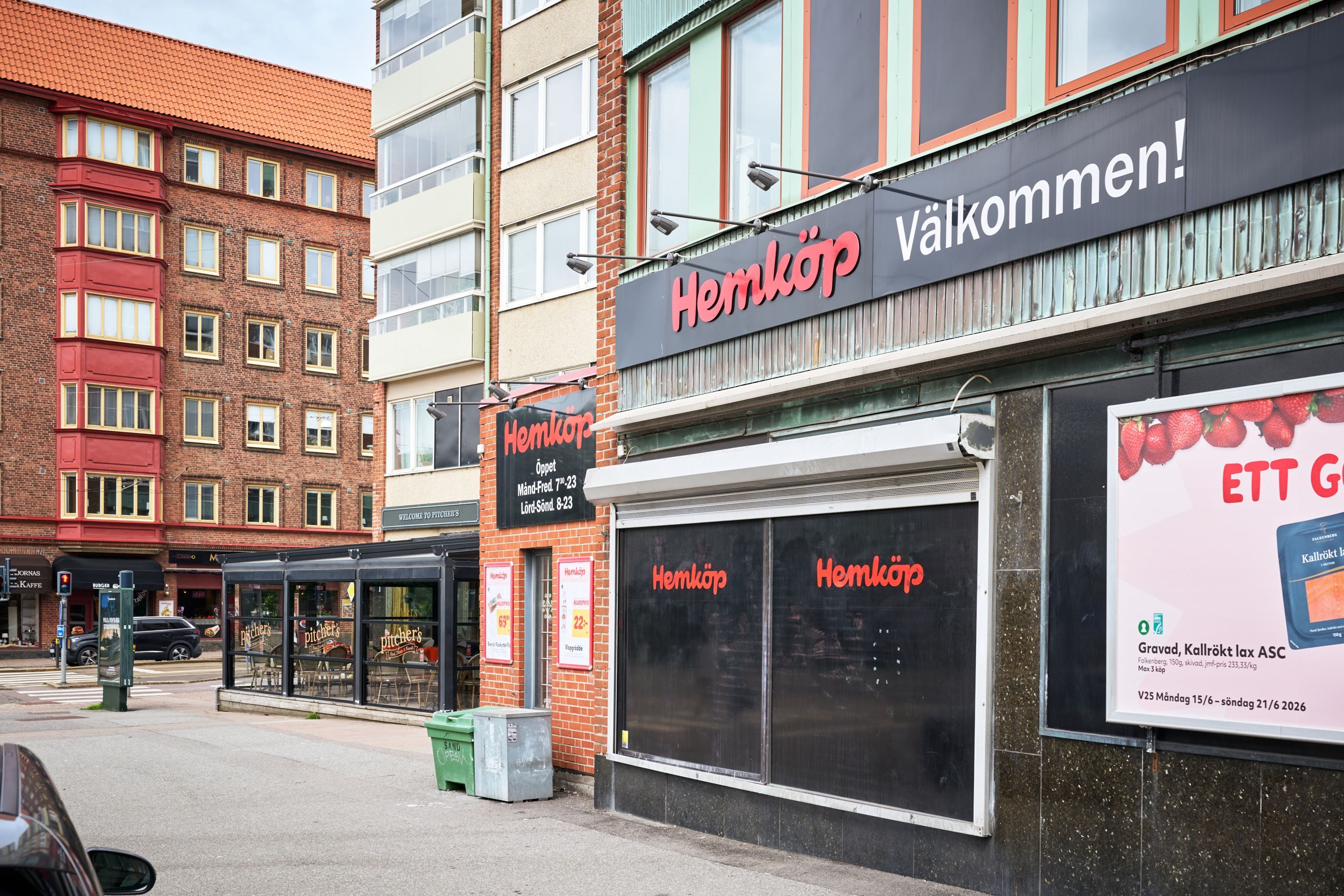 Bra mataffär några hundra meter bort