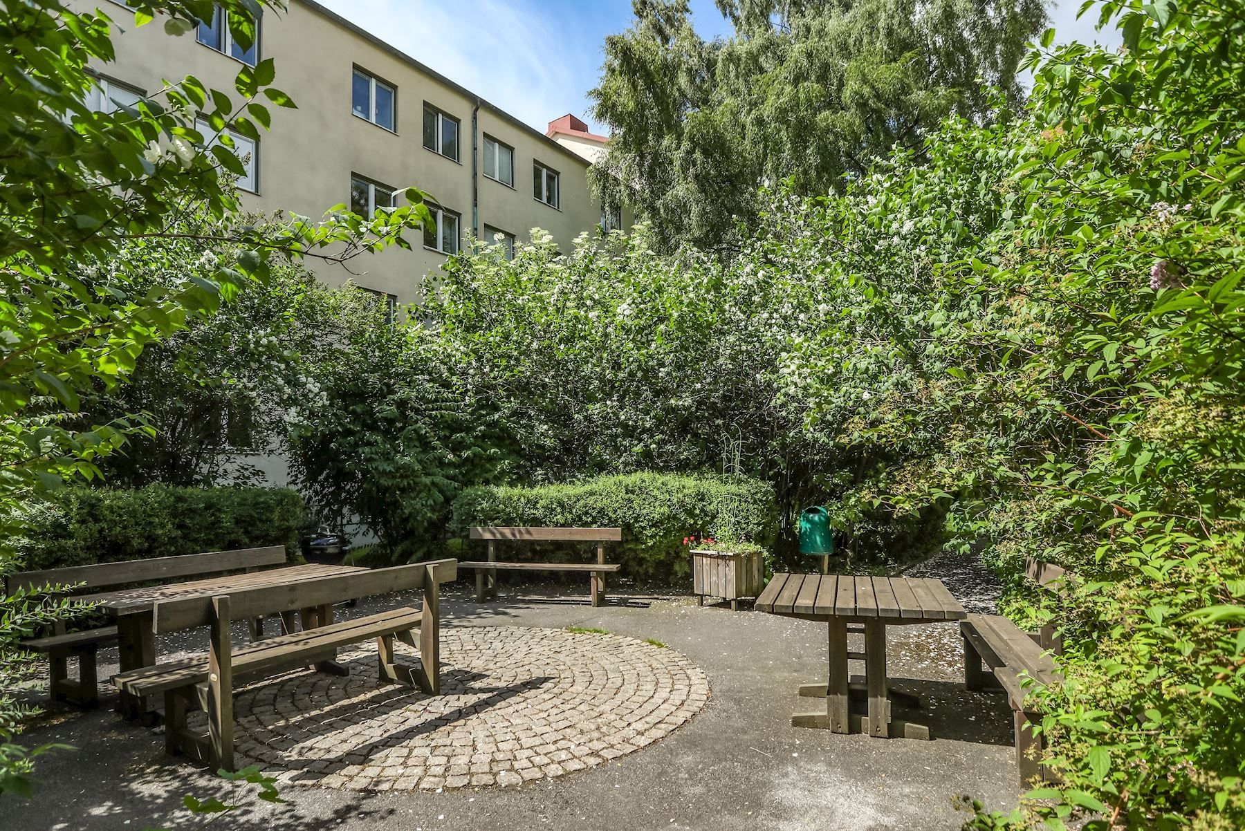Föreningens lummiga innegård