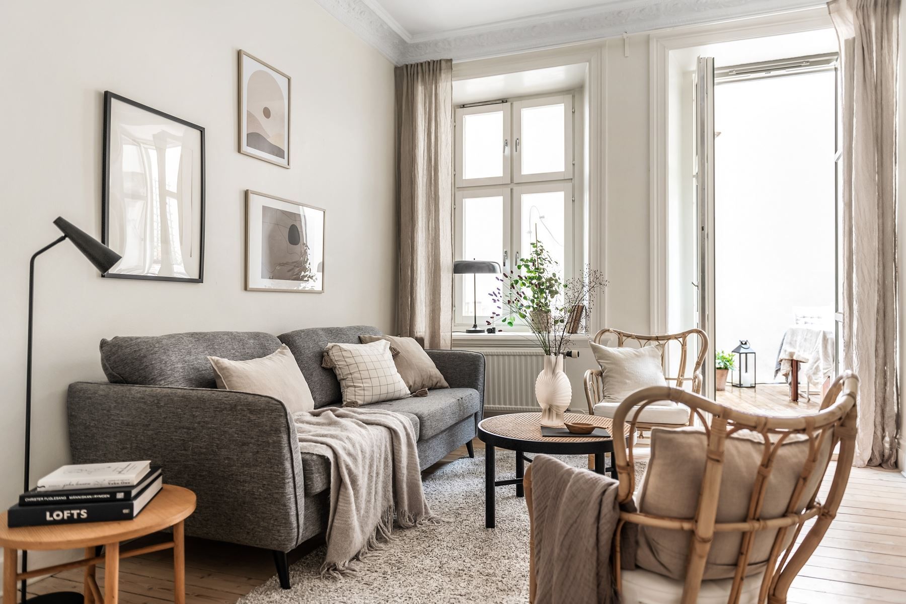 Skönt att ha terrassen utanför med utgång från vardagsrummet