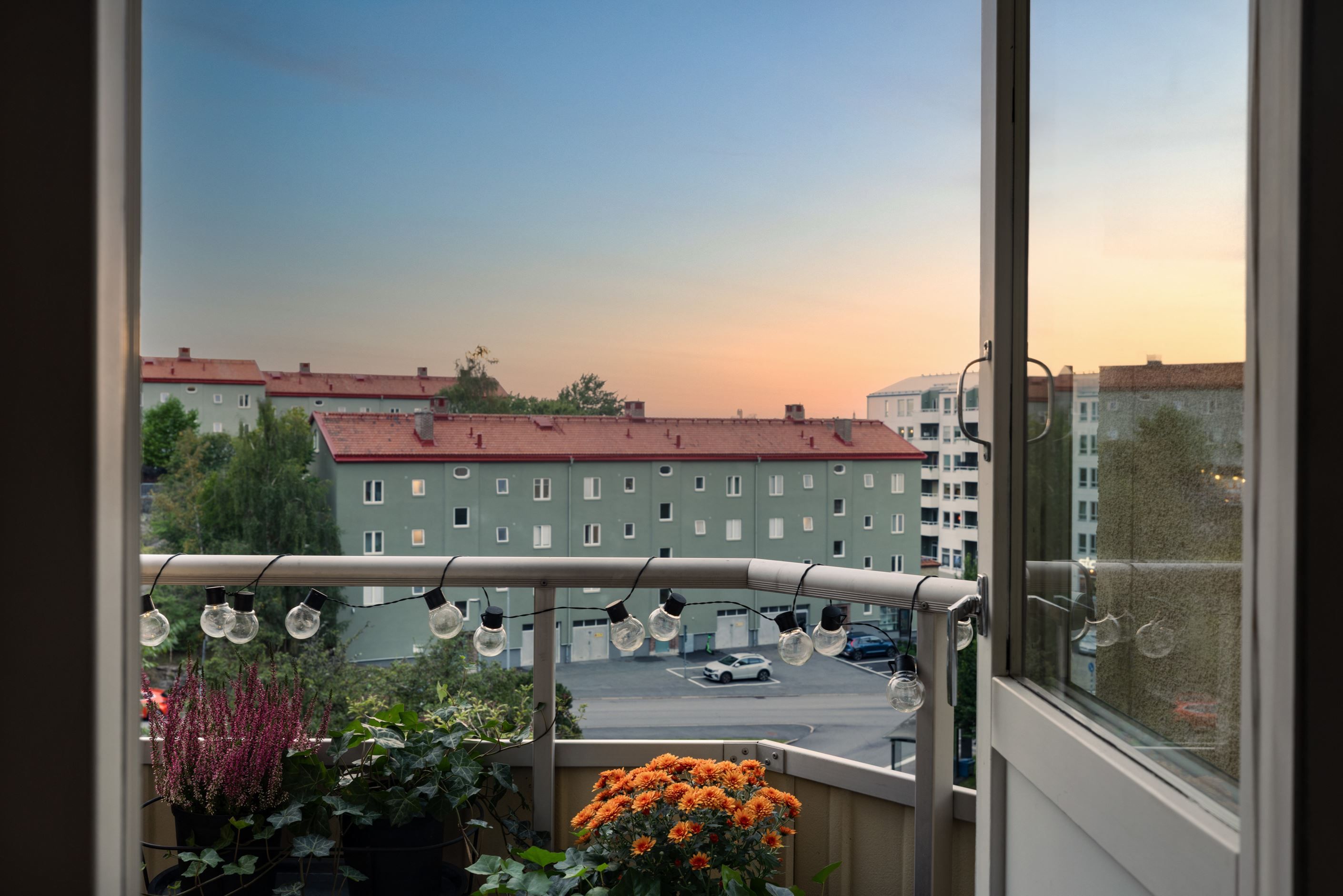 Balkongläget bjuder på fina kvällar