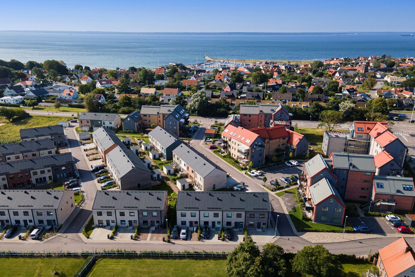Drönarbild över området