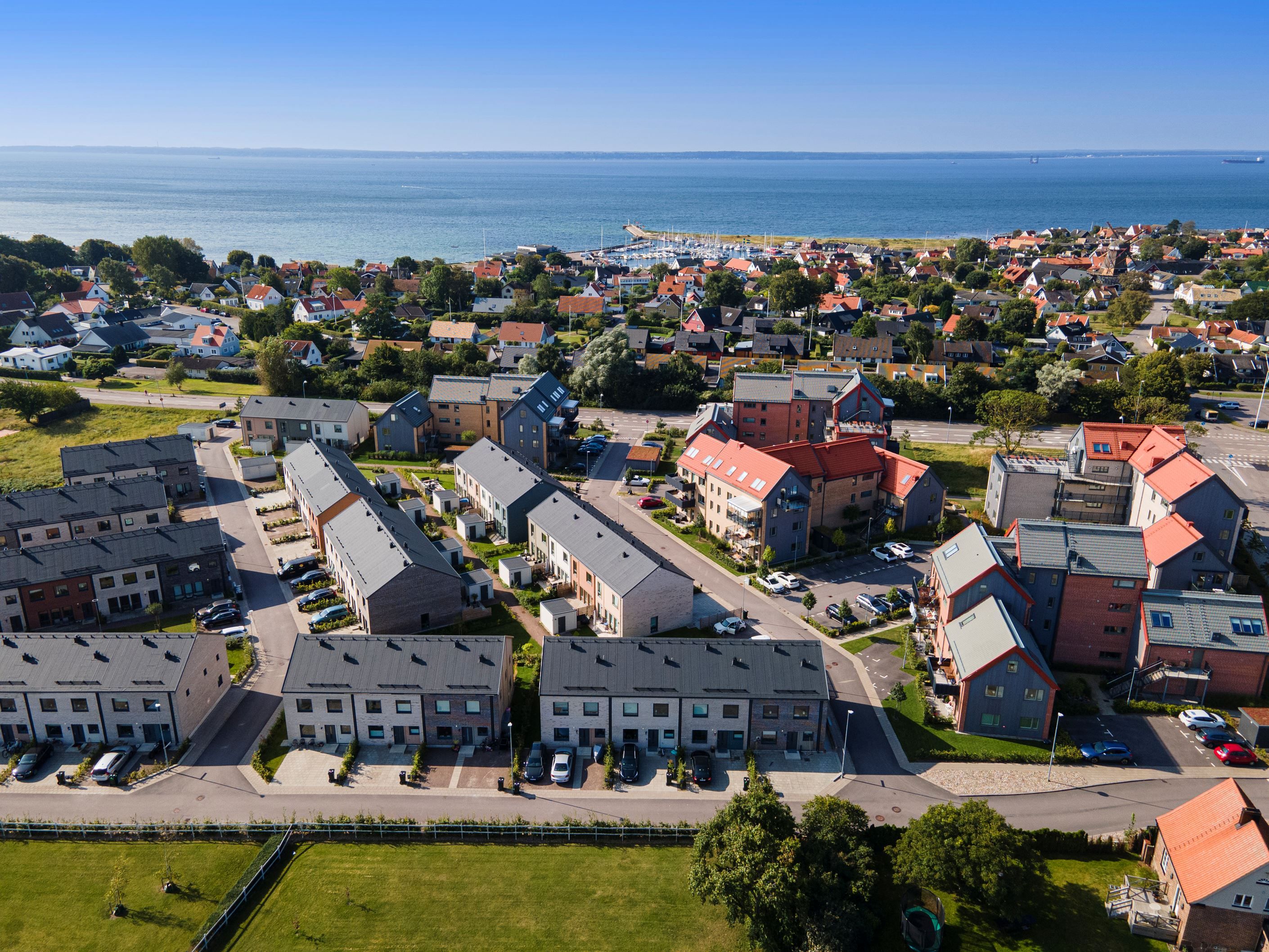 Drönarbild över området