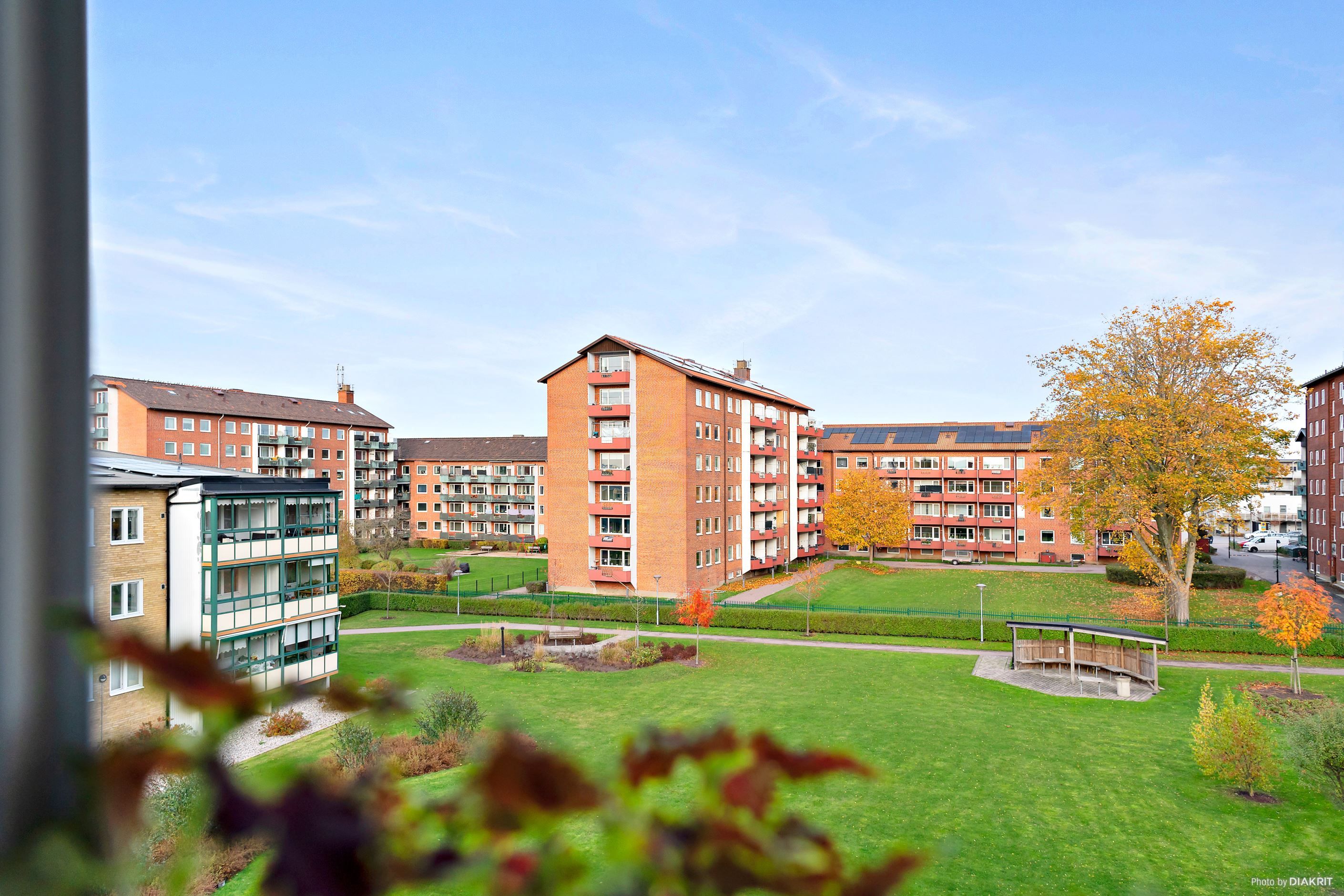 Utsikt mot innergård