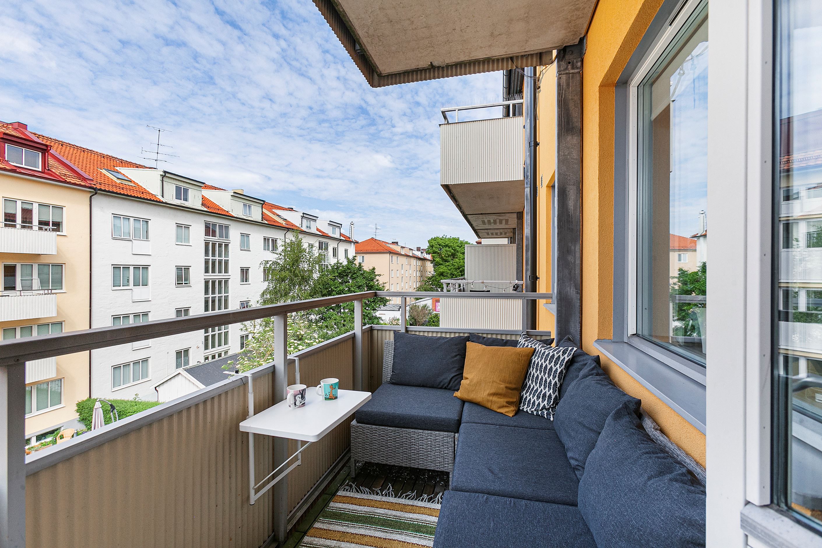 Stora mysiga balkongen