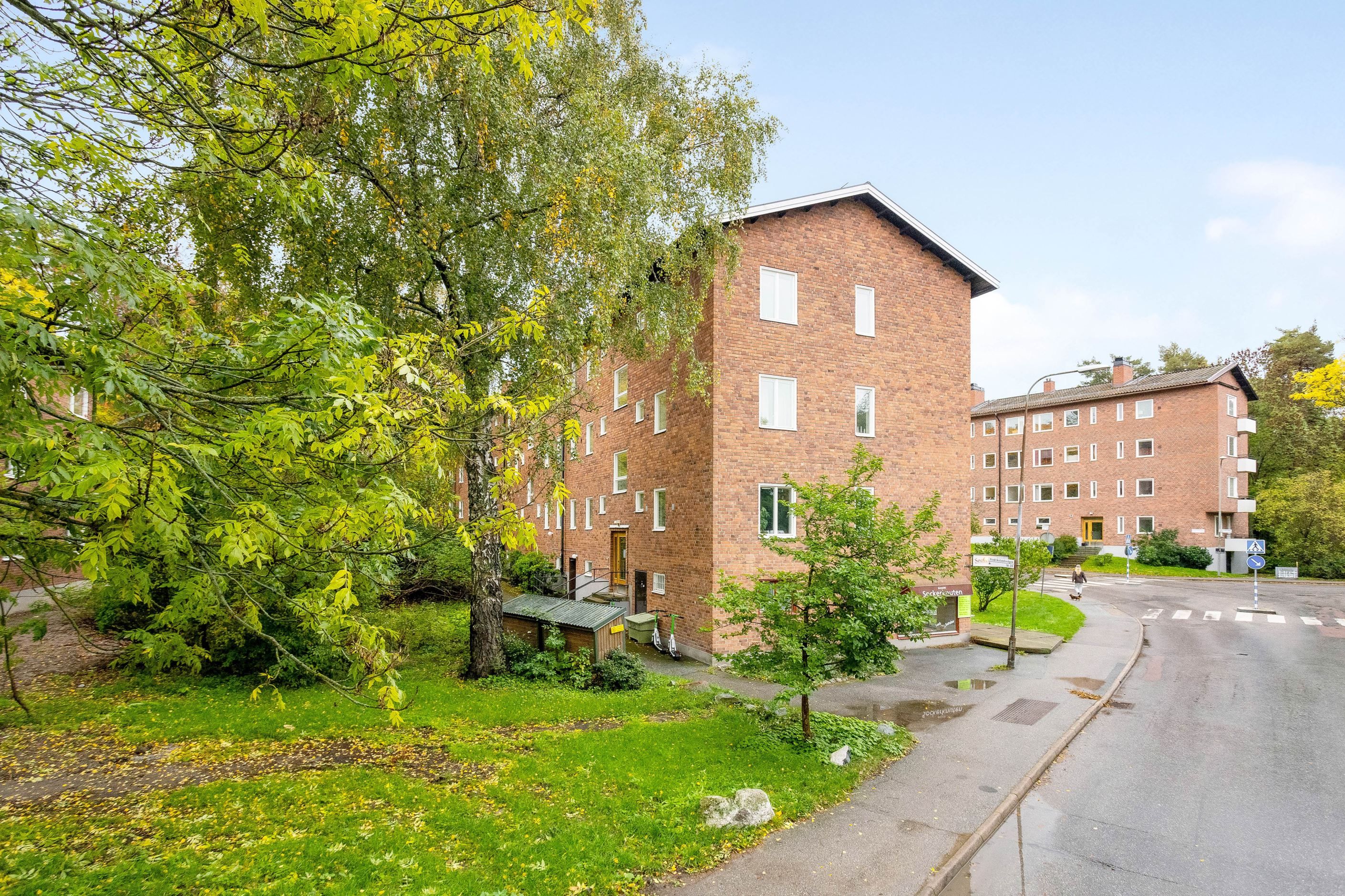 Lummiga omgivningar kring huset