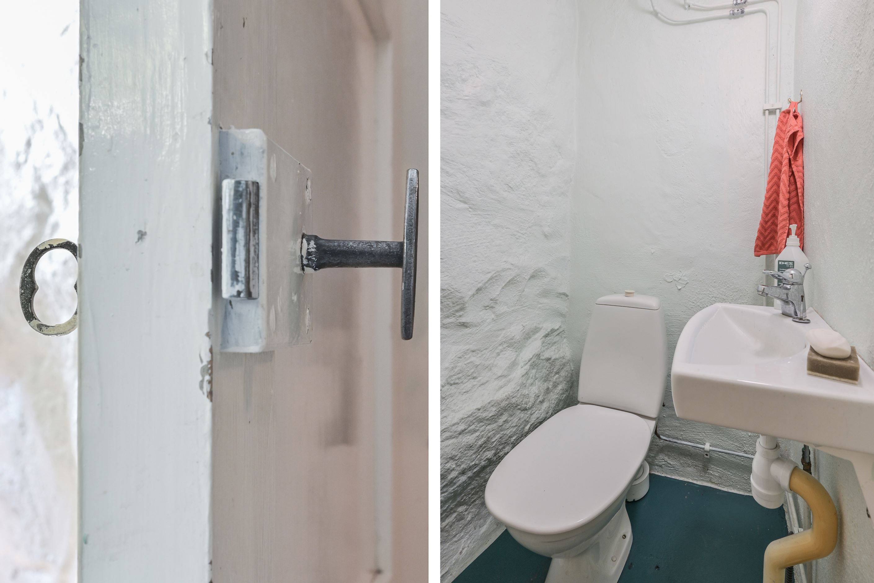 Gäst-WC på soutterängplan