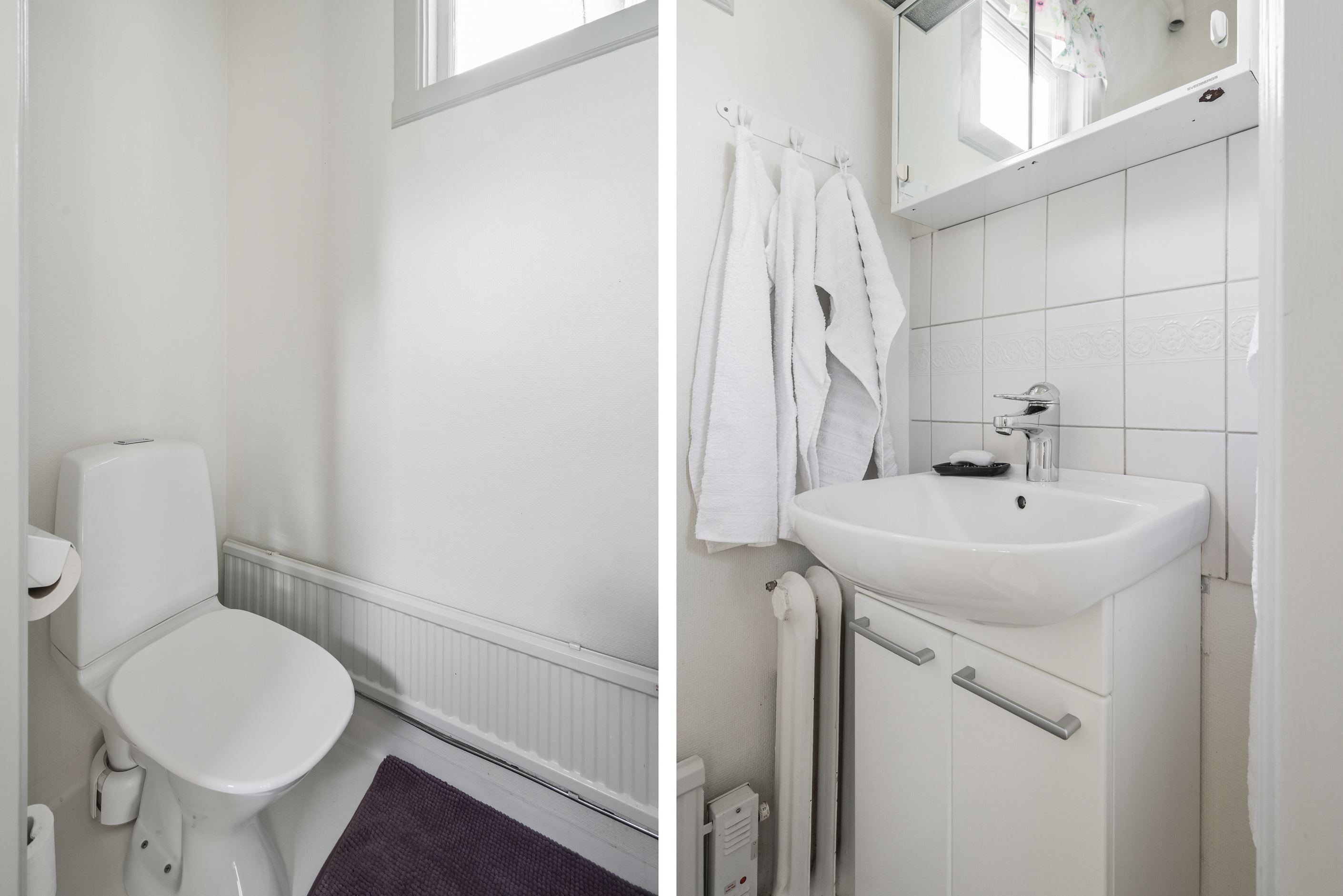 Gäst-WC i anslutning till entrén
