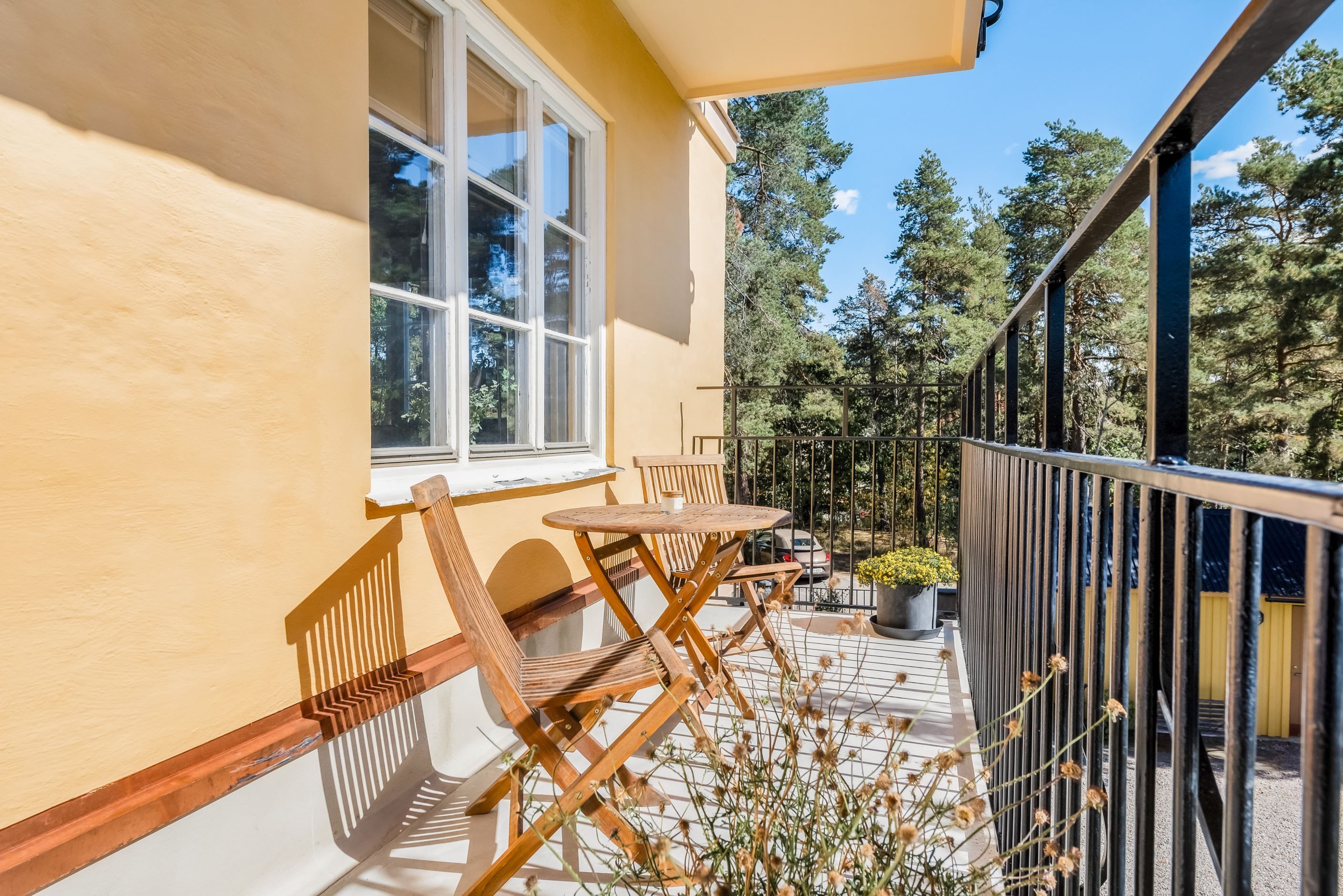 En av föreningens balkonger