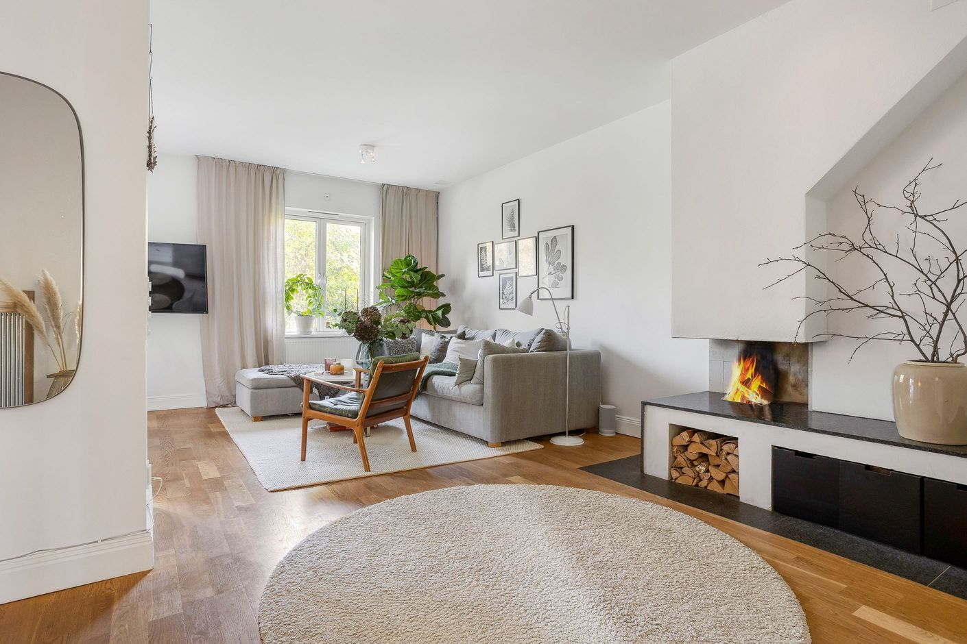 Luftig 20-talskaraktär med påkostade materialval och smakfull interiör