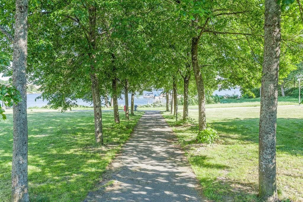 Lågupplöst Allé ner mot Mälaren i området