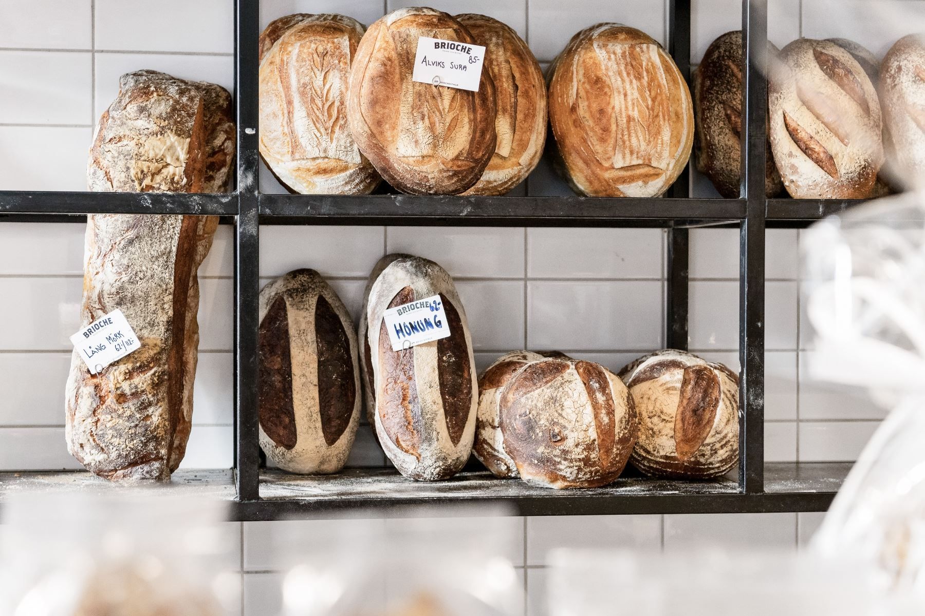 Färskt bröd på nära håll