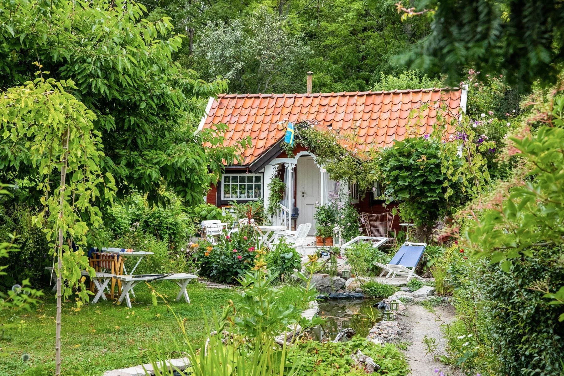 Kolonistugor i området bjuder på blomsterprakt