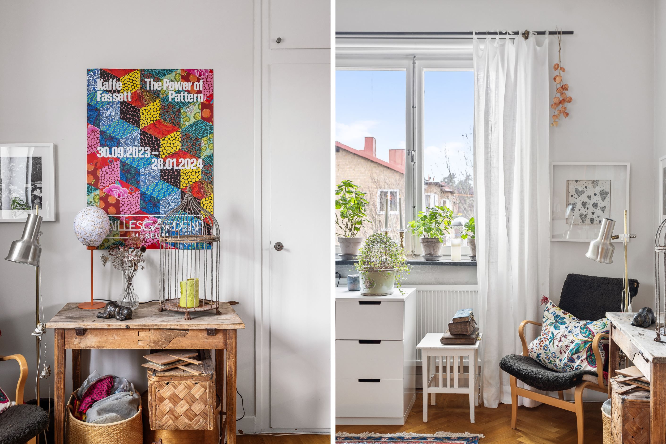 Många charmiga originaldetaljer