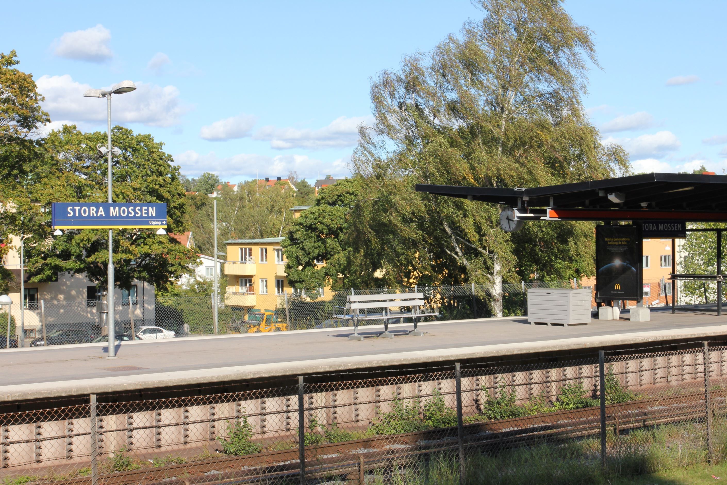 Stora Mossens T-banestation på behändigt gångavstånd