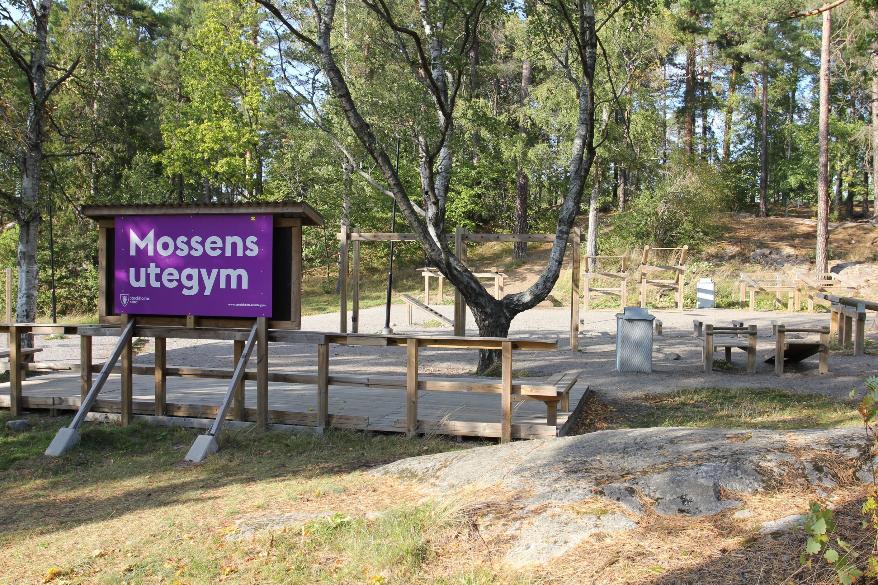 Utegym vid Stora Mossens IP