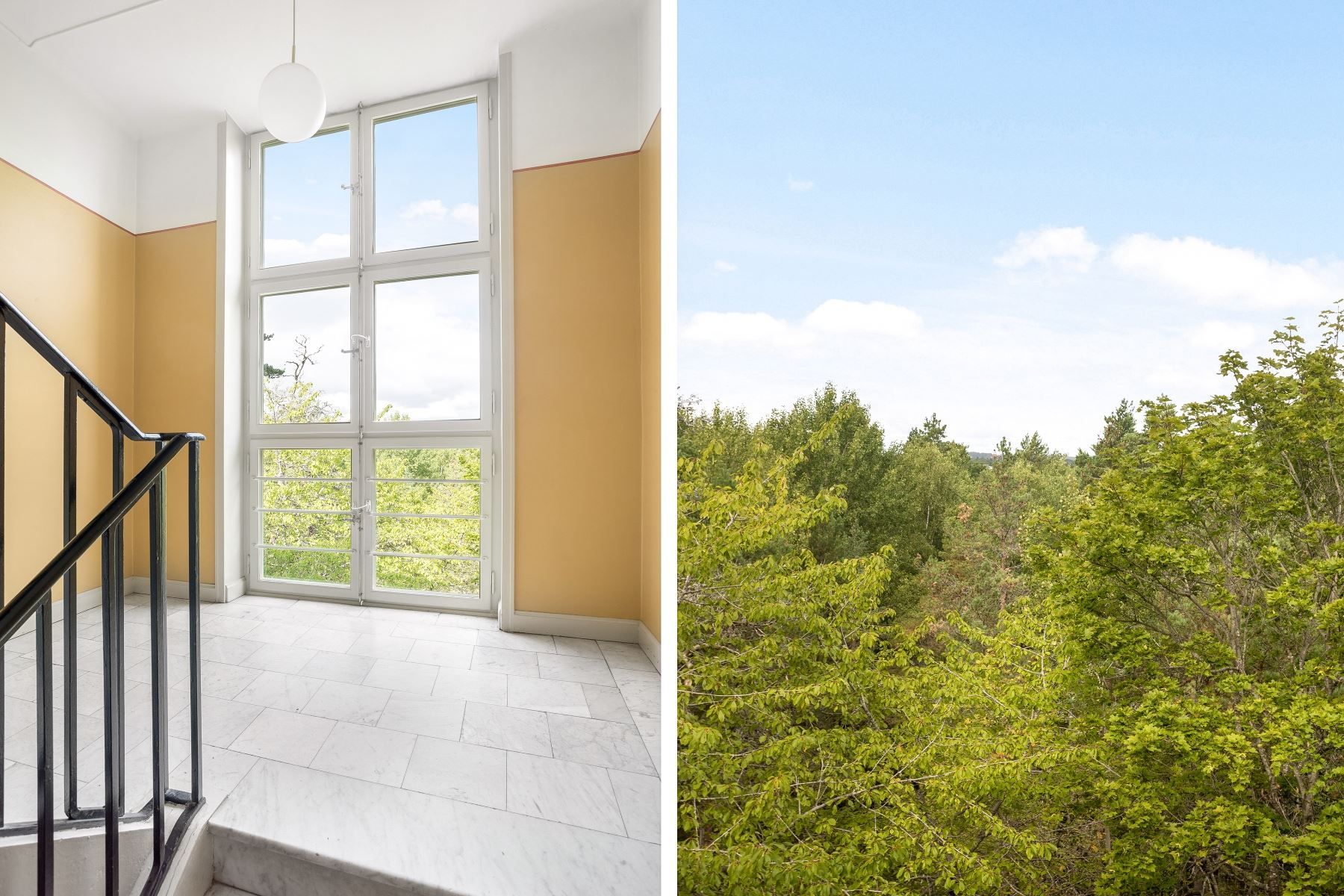 Ljust och luftigt trapphus