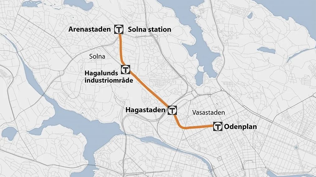 Nya tunnelbanelinjen i området