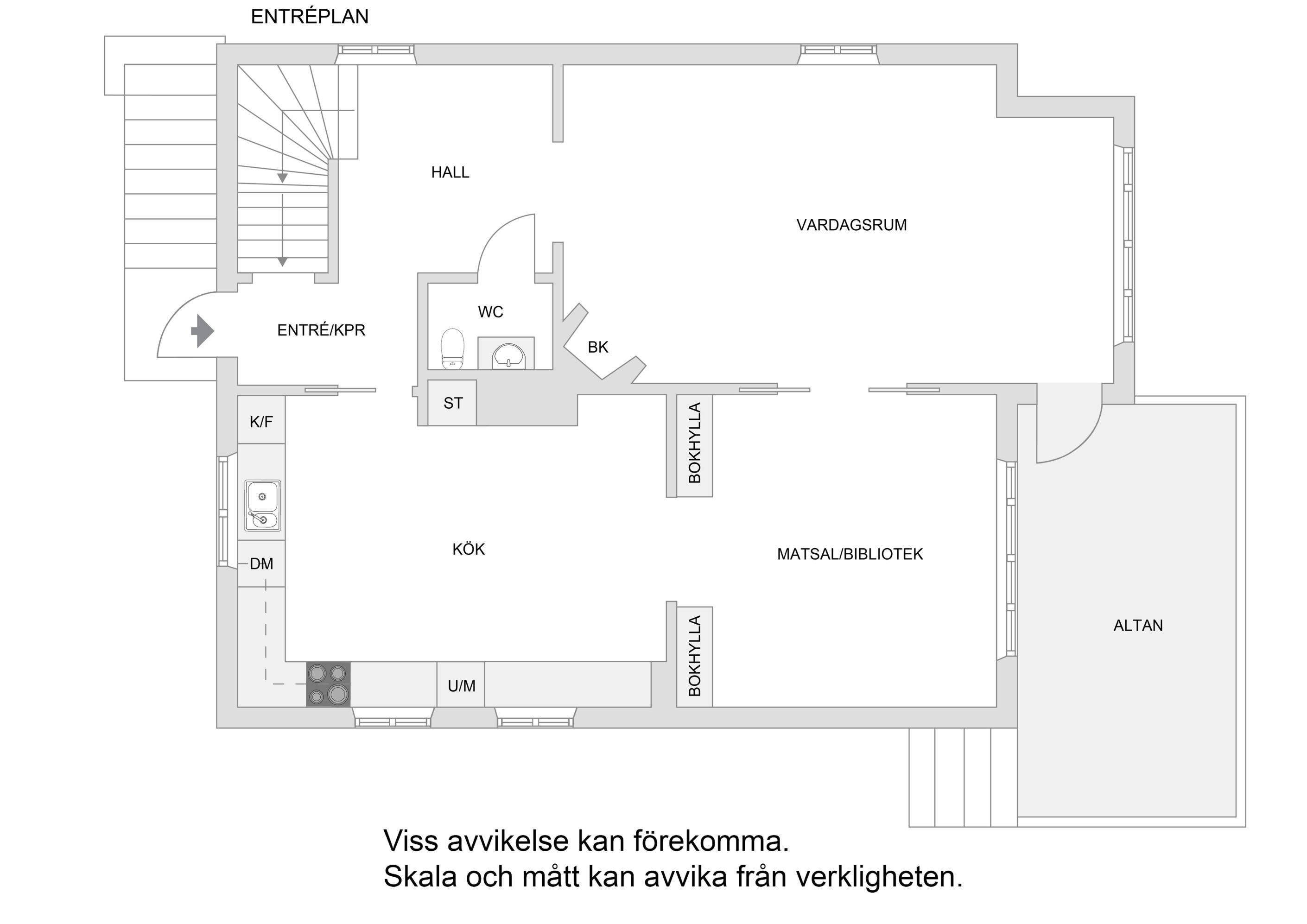 Planskiss entréplan