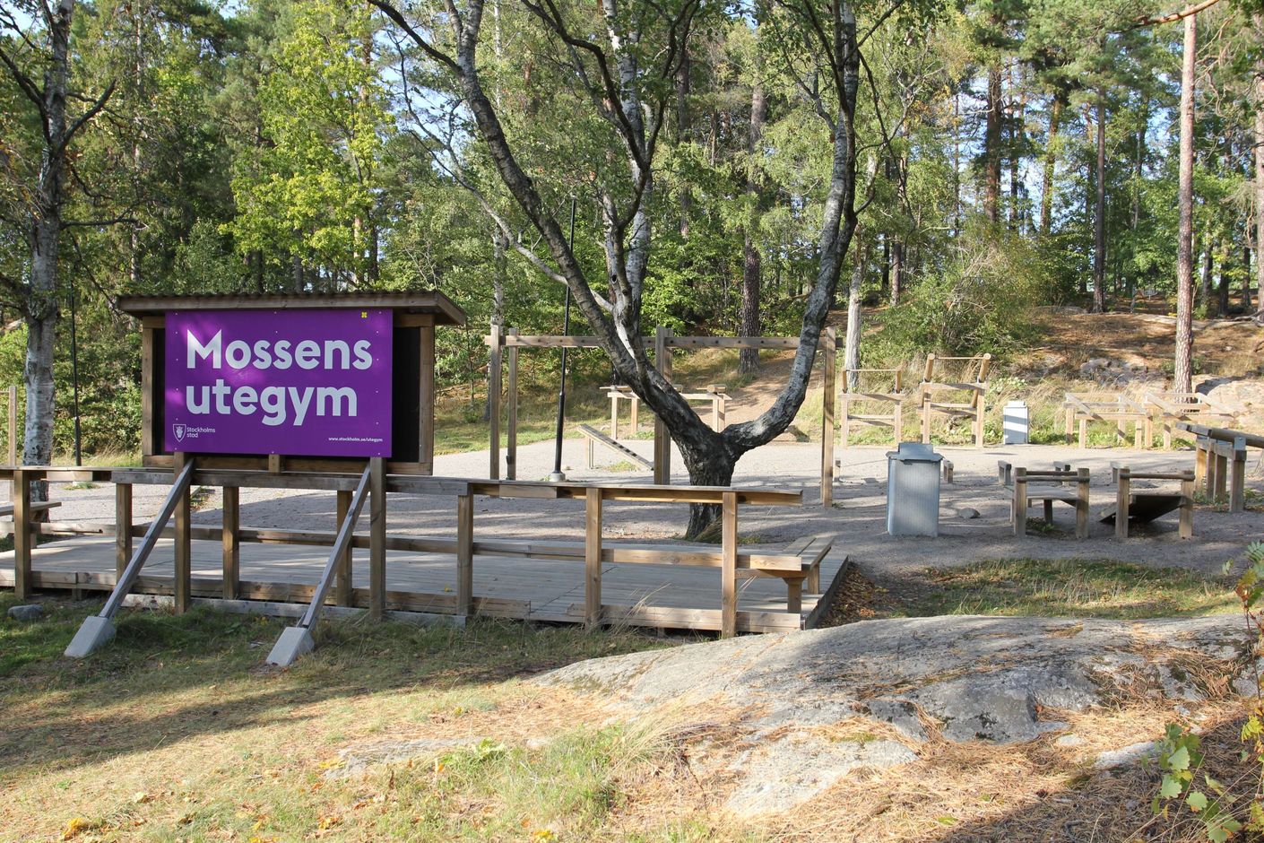Utegym vid Stora Mossens IP
