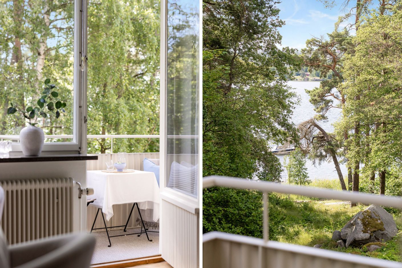 Ogenerat läge med lummig grönska och Mälarvy!