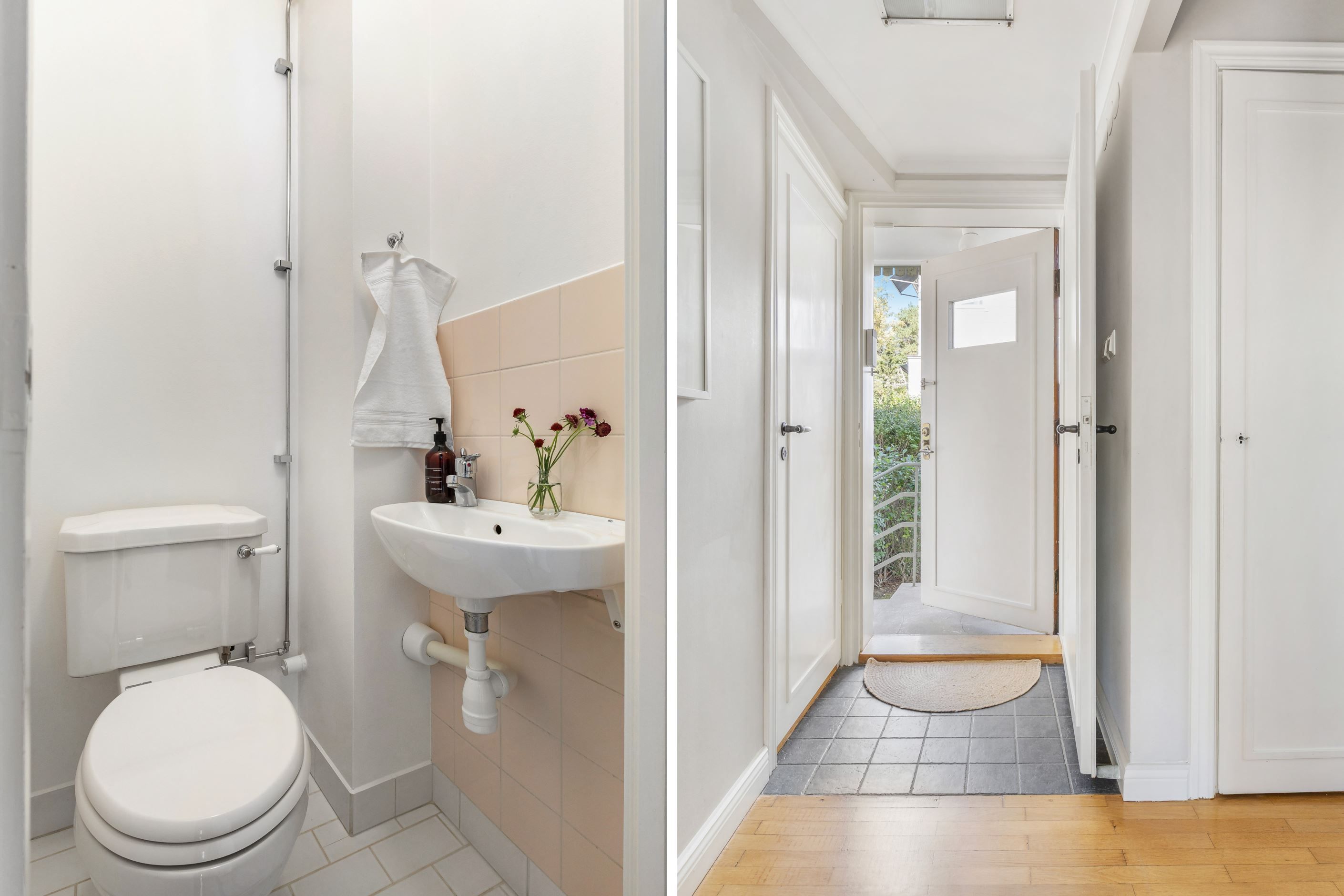 Gäst-wc i entréhall