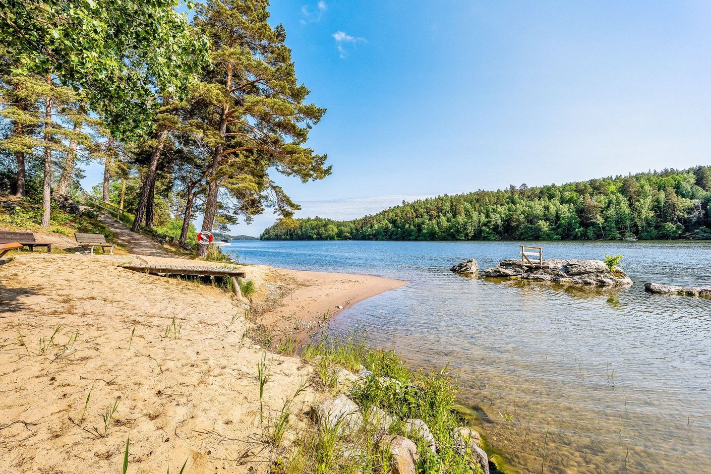 Badplatsen med ogenerat läge
