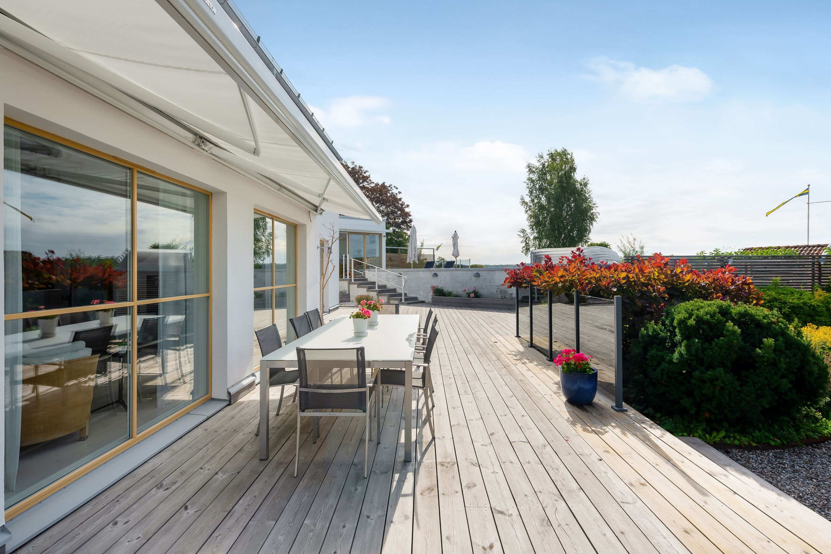 Uteplatser med sol från morgon till kväll