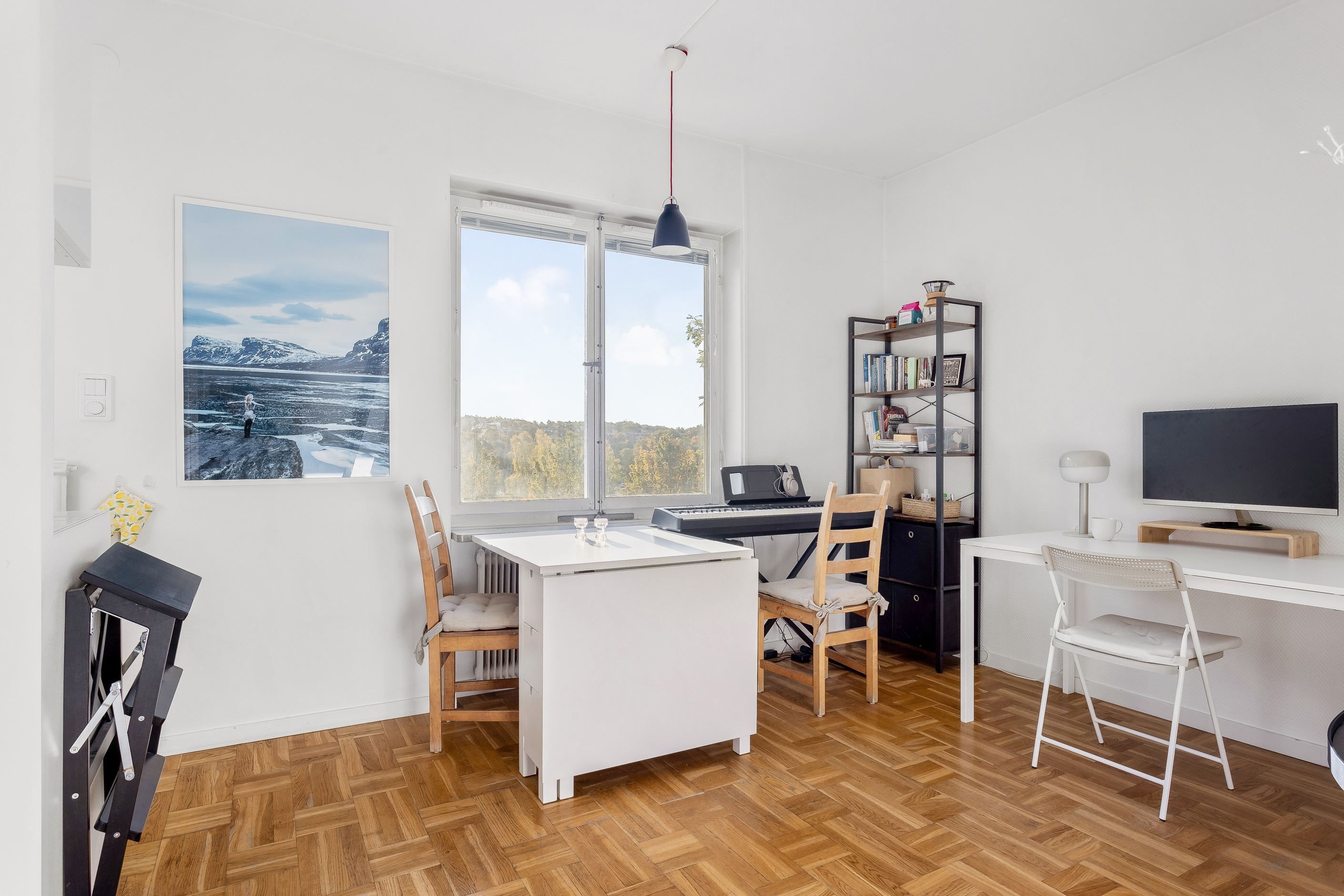 Generös takhöjd och ett bra ljusinsläpp från högsta våningen i huset