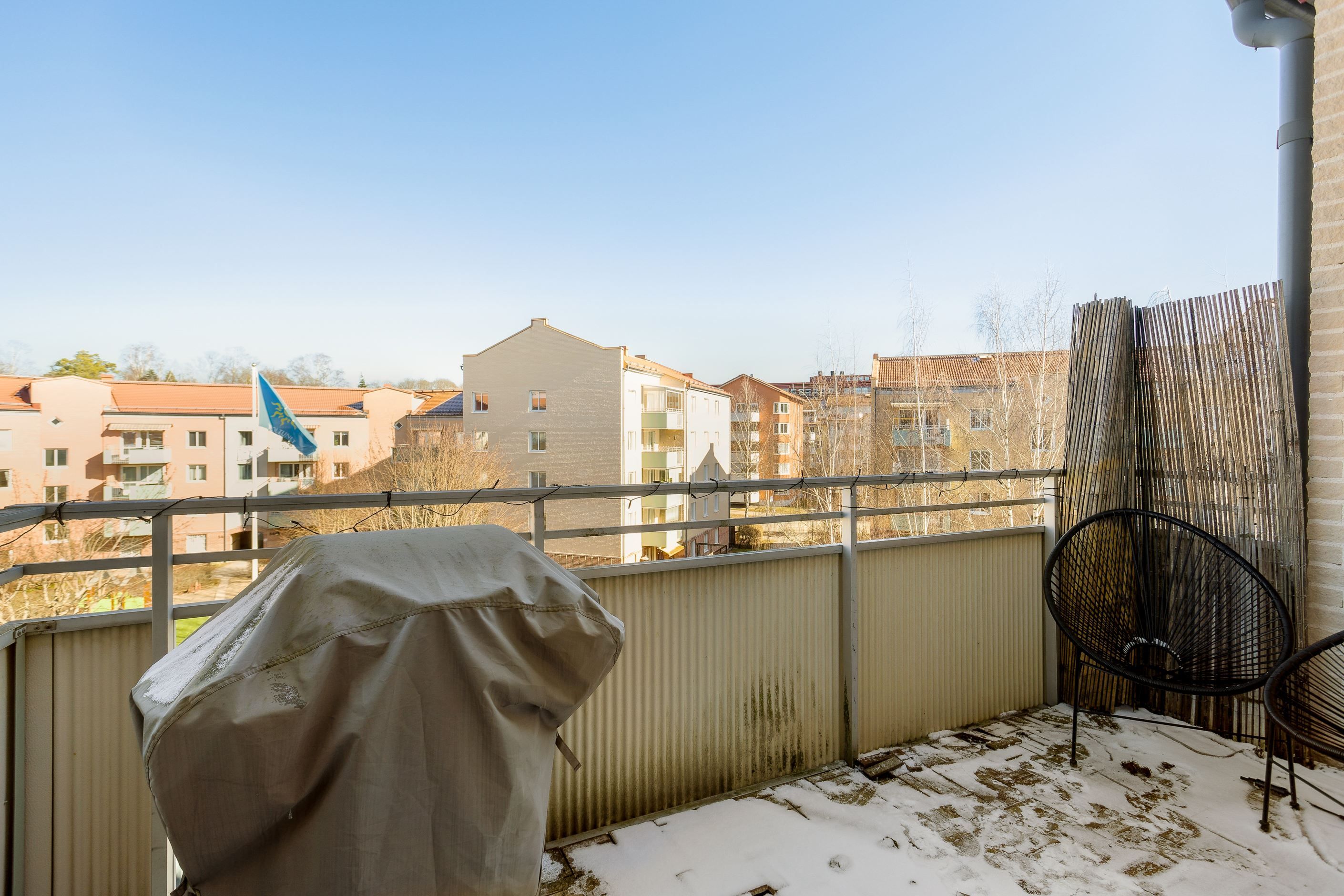 Balkong med många soltimmar
