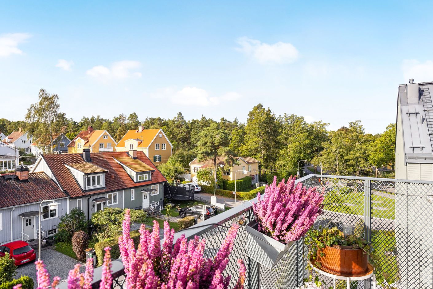 Utsikt över Äppelvikens takåsar