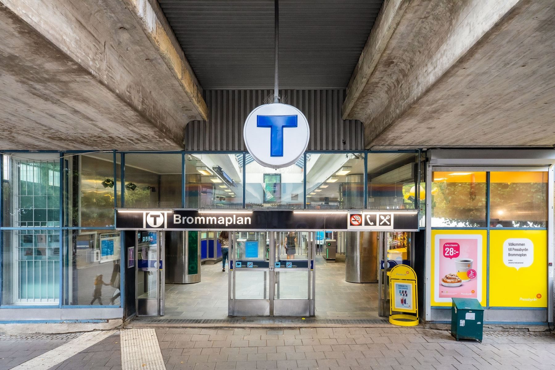 T-banestation på kort gångavstånd
