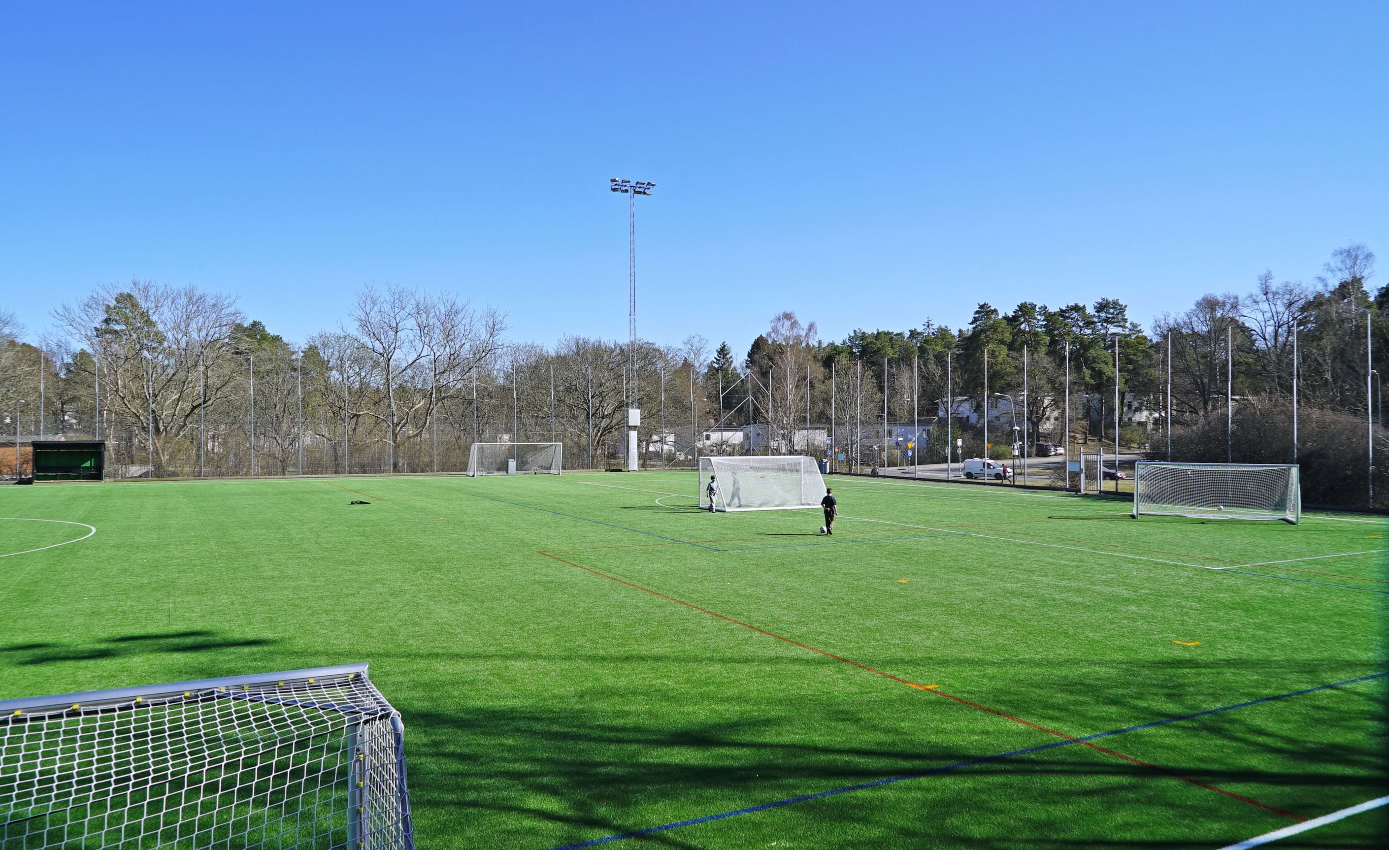 Fotbollsplan i området