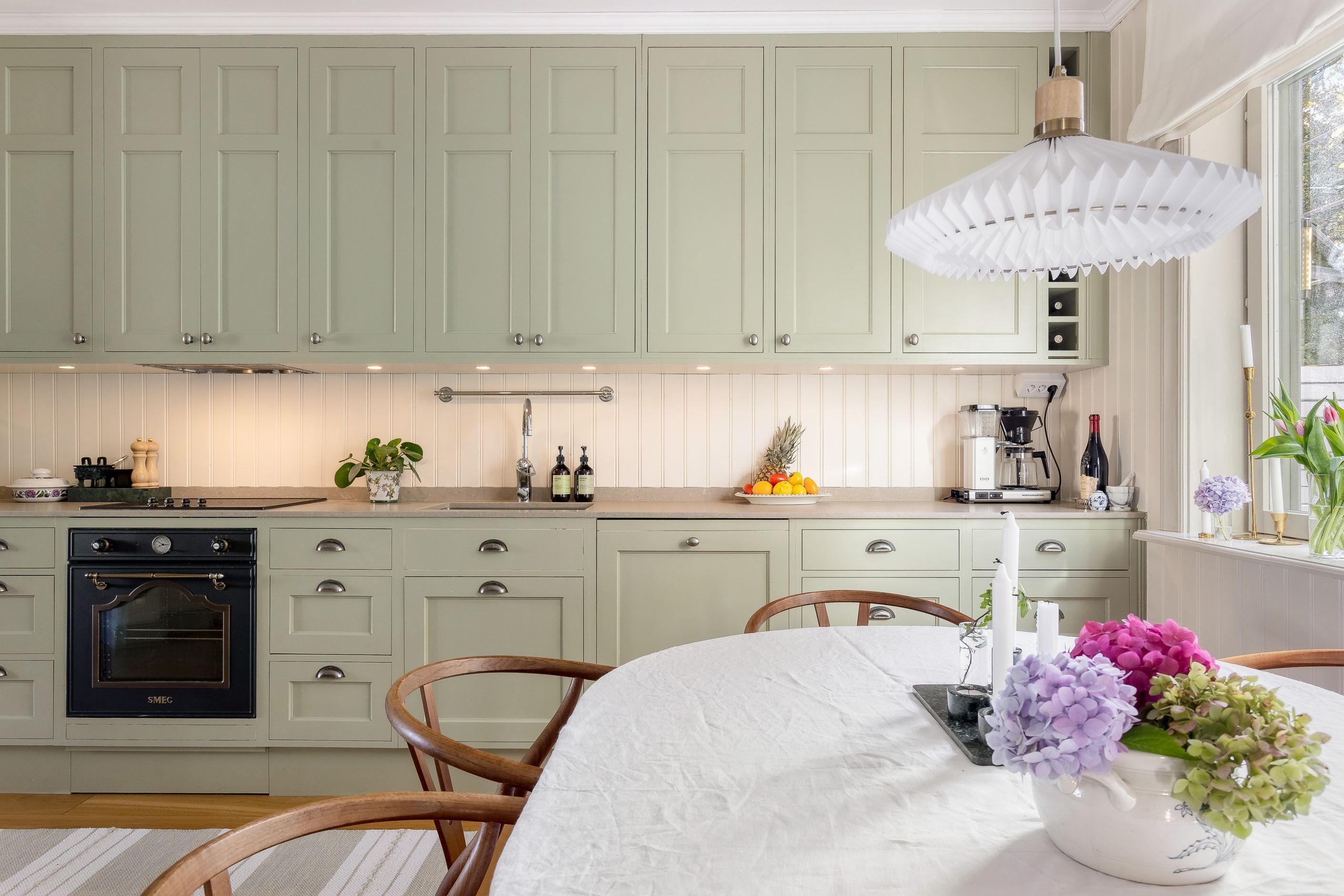 Gediget renoverat med materialval som harmonierar med byggnaden