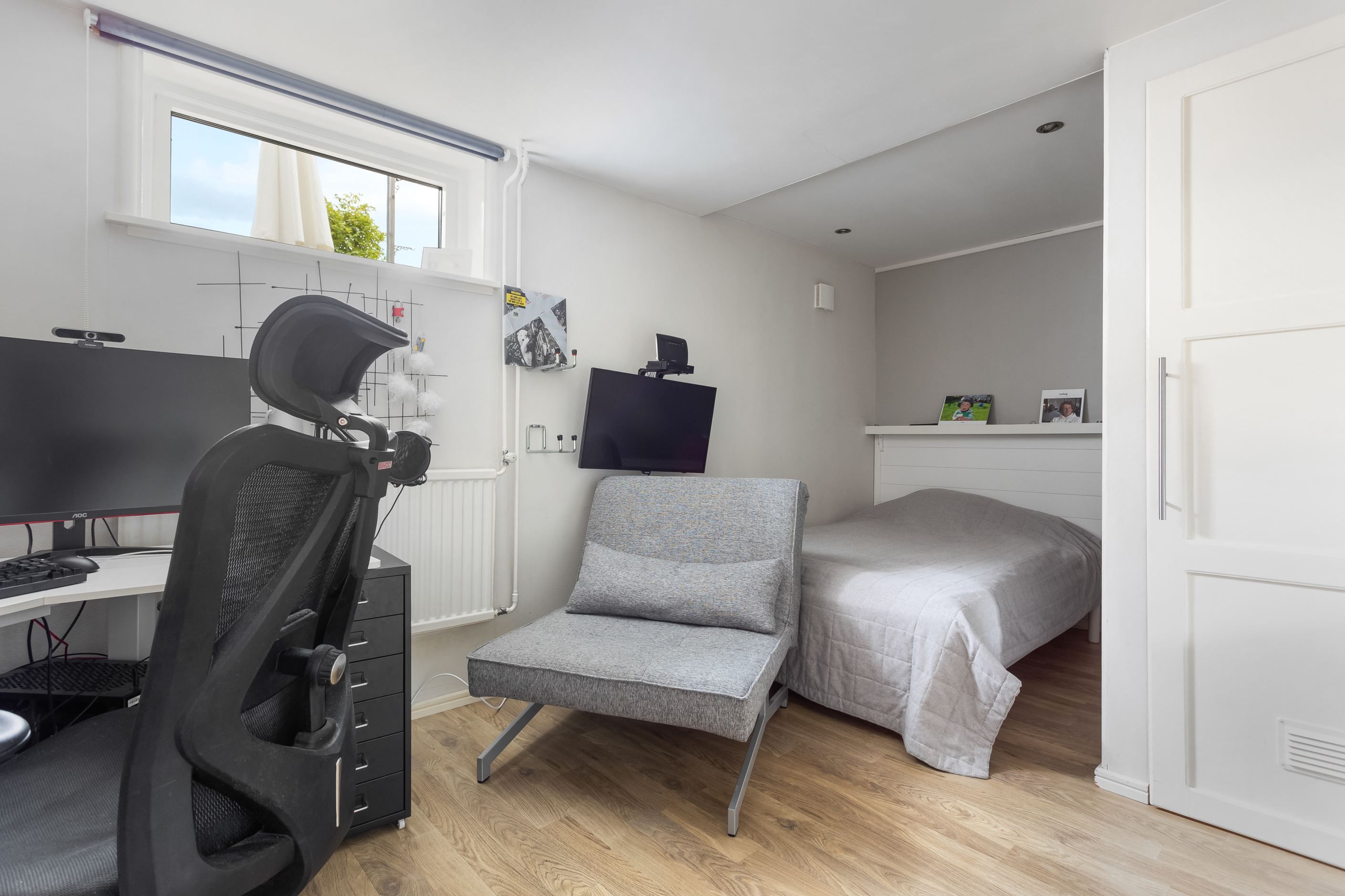 Ett av två möjliga sovrum