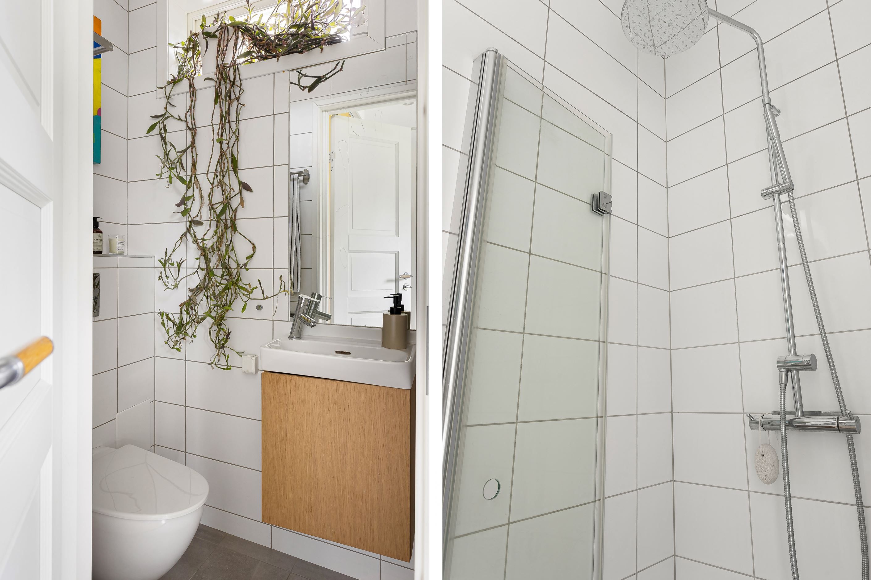 Gäst-WC/Duschrum i anslutning till entré
